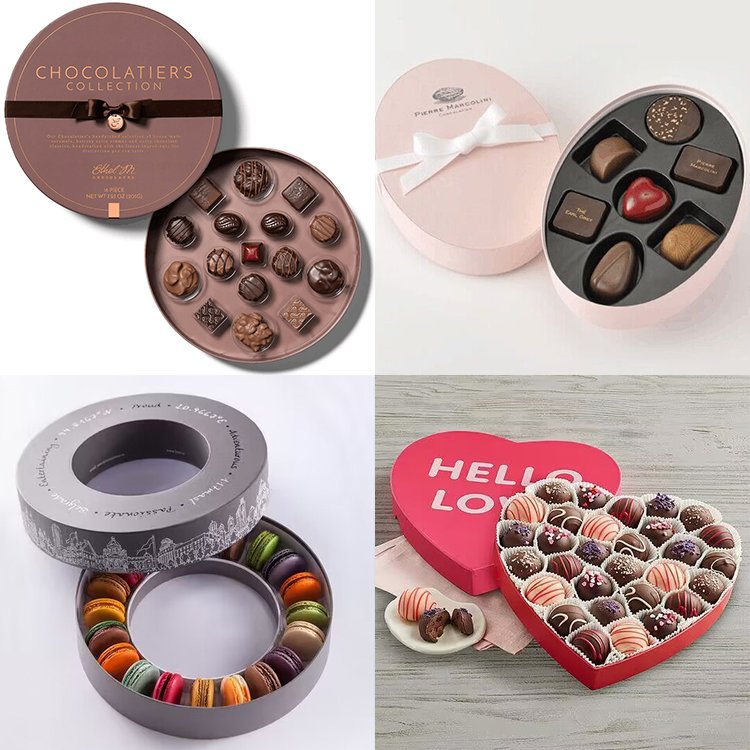 Luxury Paper Empty Strawberry Gift Box Sweet Macaron Bonbon Chocolate Packaging Box For Chocolate