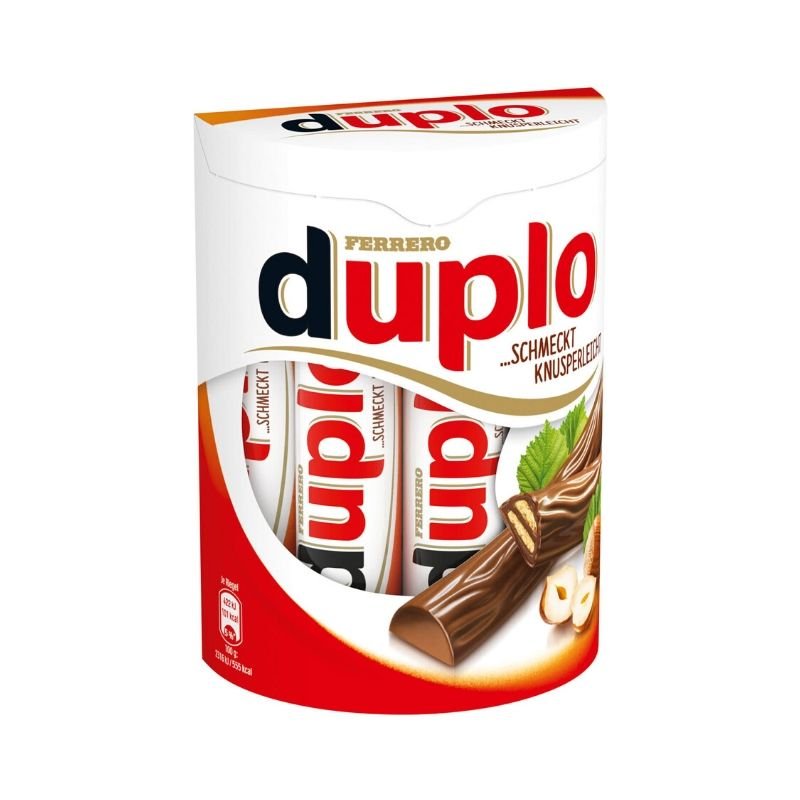 8x130g FERRERO DUPLO CHOCNUT Chocolate Cream Hazelnut Wafer Bars Packs (Import)