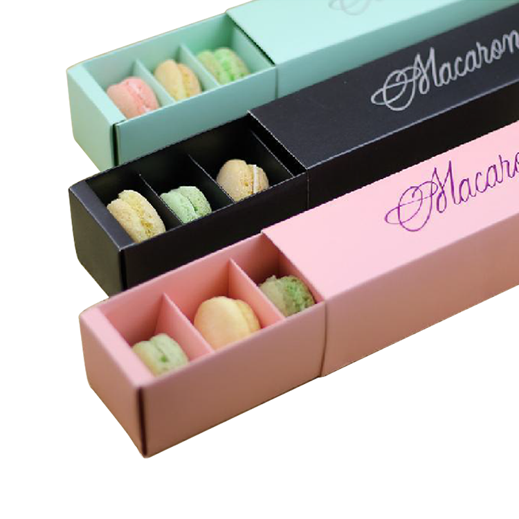 Cupcake Bakery Chocolate Pastry Paper Luxury Custom Drawer Logo Printing Cake Wholesale Macaron Packaging Gift Box