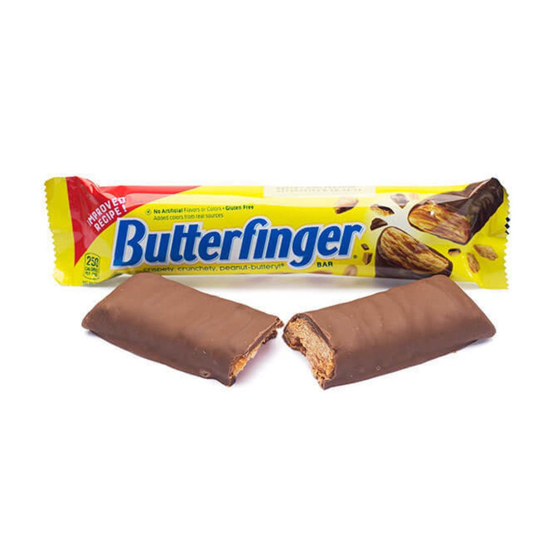 Butterfinger Peanut-Buttery Chocolate-y Candy Bars Individually Wrapped Full Size Bar 1.9 oz