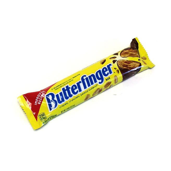 Butterfinger Peanut-Buttery Chocolate-y Candy Bars Individually Wrapped Full Size Bar 1.9 oz