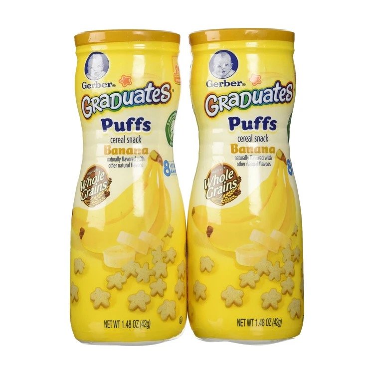 Gerber Graduates Apple Cinnamon Puffs Cereal Snack 42g Chocolate Product/ Gerber Graduates Apple Cinnamon Puffs Cereal Snack 42g