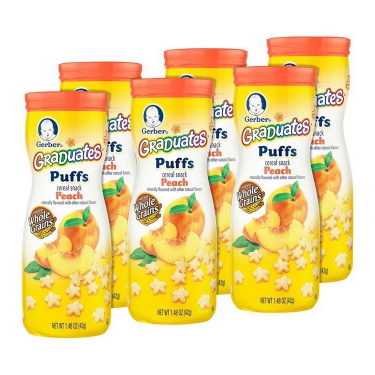 Gerber Graduates Apple Cinnamon Puffs Cereal Snack 42g Chocolate Product/ Gerber Graduates Apple Cinnamon Puffs Cereal Snack 42g