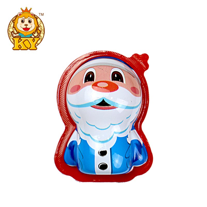 Wholesale custom Father Christmas shape sweet chocolate biscuit surprise egg