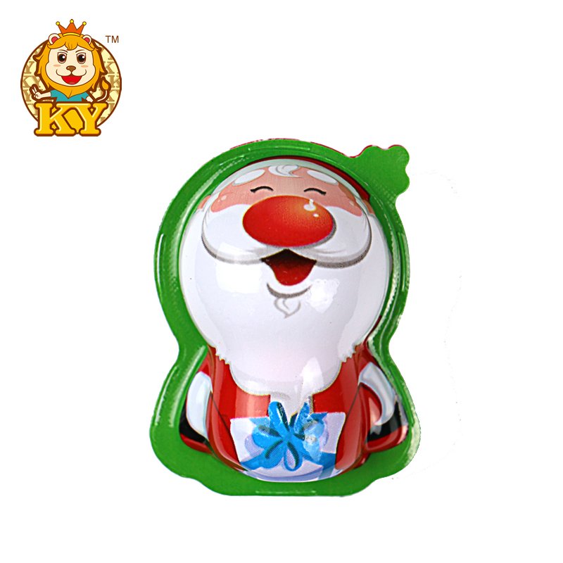 Wholesale custom Father Christmas shape sweet chocolate biscuit surprise egg