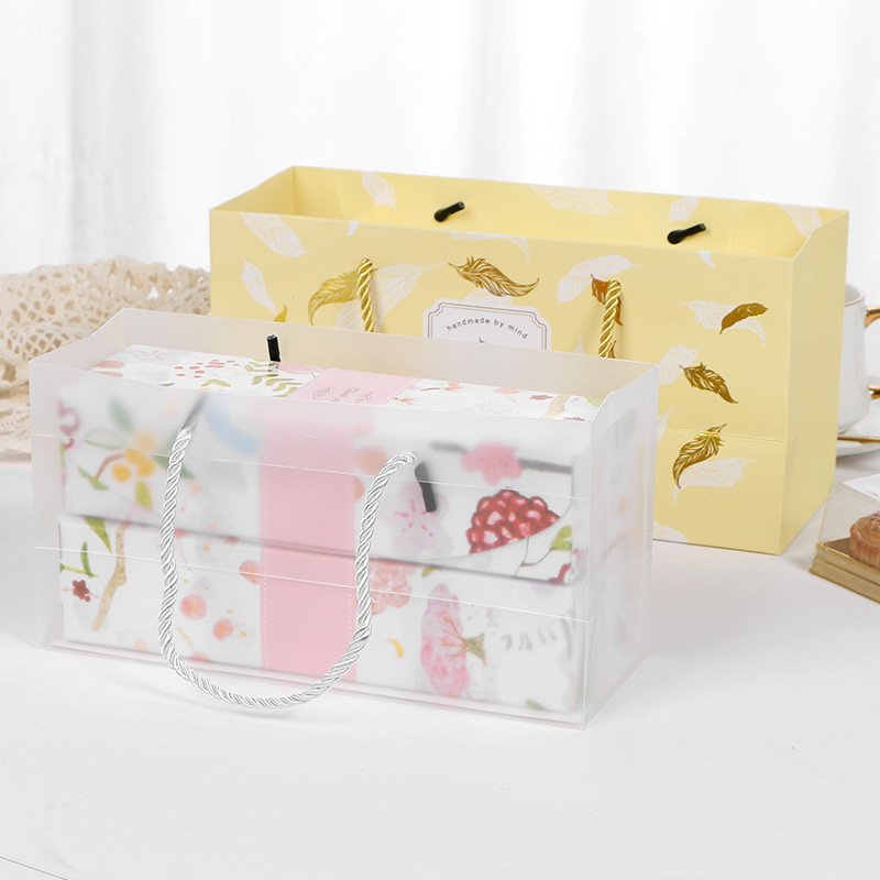Mult-style Long Kraft Paper Packing chocolate Cake Box luxury cake boxes packaging bags