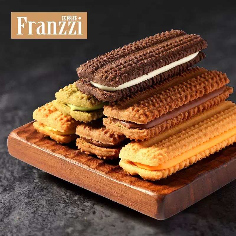 115g Franzzi Matcha Mousse Cheese Chocolate Flavored Cookies Sweet and Crispy Casual Snacks