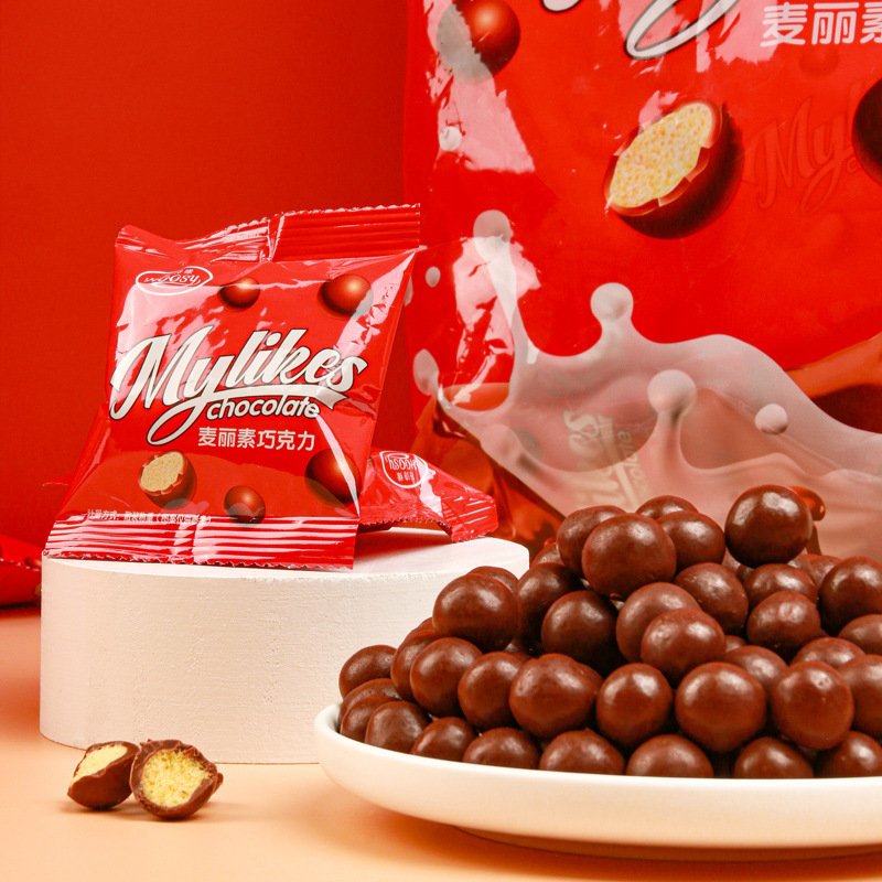 wholesale Mylikes chocolate 220g exotic snack food OEM candy biscuit chocolate bean Mylikes