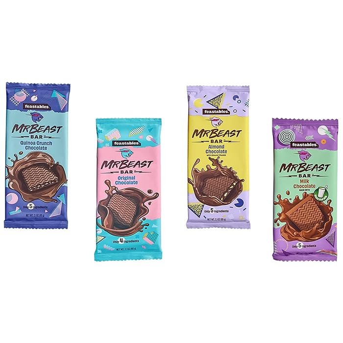 High Quality Feastables MrBeast Milk Chocolate Crunch Bar 60g