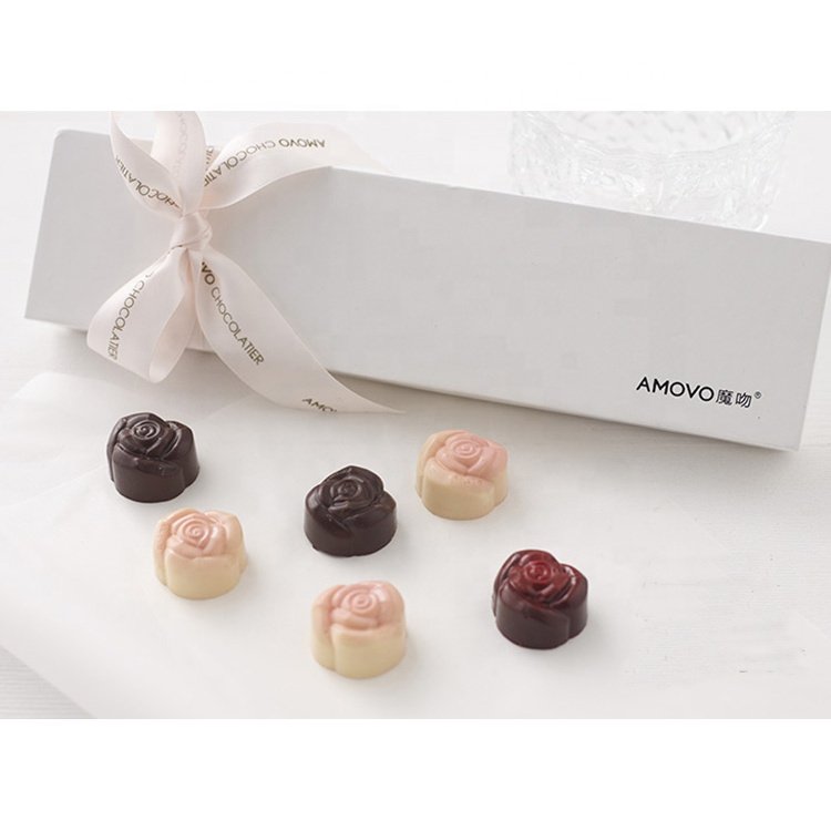 Elegant Paper Divider Chocolate Packaging Box Luxury with Ribbon Art Paper Artpaper or Special Paper