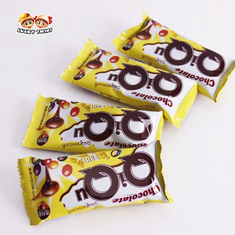 Halal chocolate and biscuit candy supplier rainbow customized colorful mini choco beans wholesales