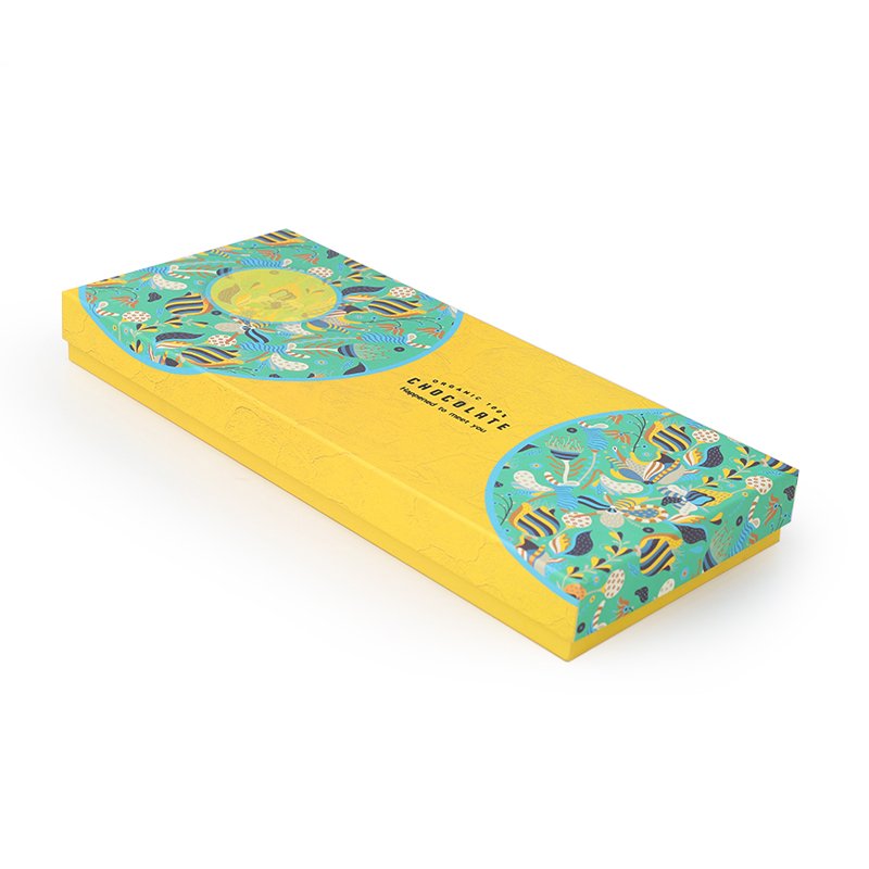 Custom Logo Printed Rigid Cardboard Chocolate Packaging Boxes with Paper Insert for Tea and Candy Gift Giving
