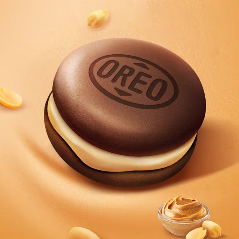 Wholesale pastry snack, peanut butter flavored sandwich cake soft cookie 88g