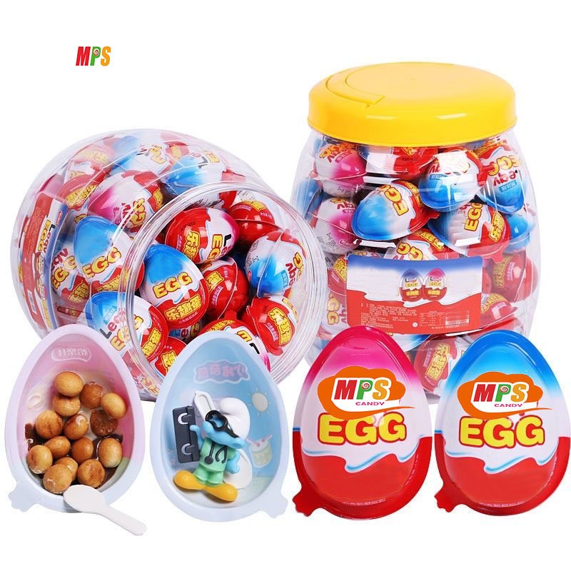 Candy Exporters Oem Surprise Egg Chocolate Cream With Biscuit Halal Customized With Fun Toys Chocolate Egg