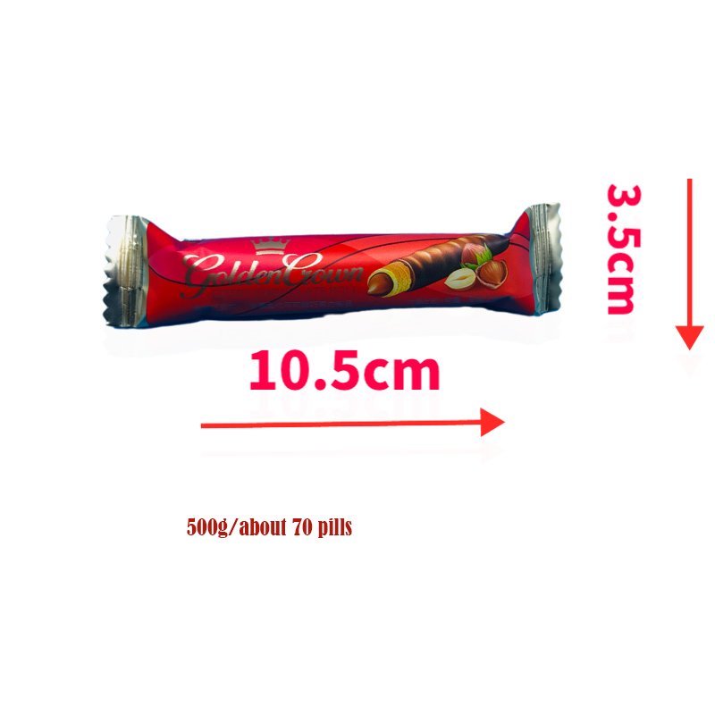 Crispy chocolate hazelnut filling sandwich egg roll rolled in bulk wholesale snacks chocolates wholesale