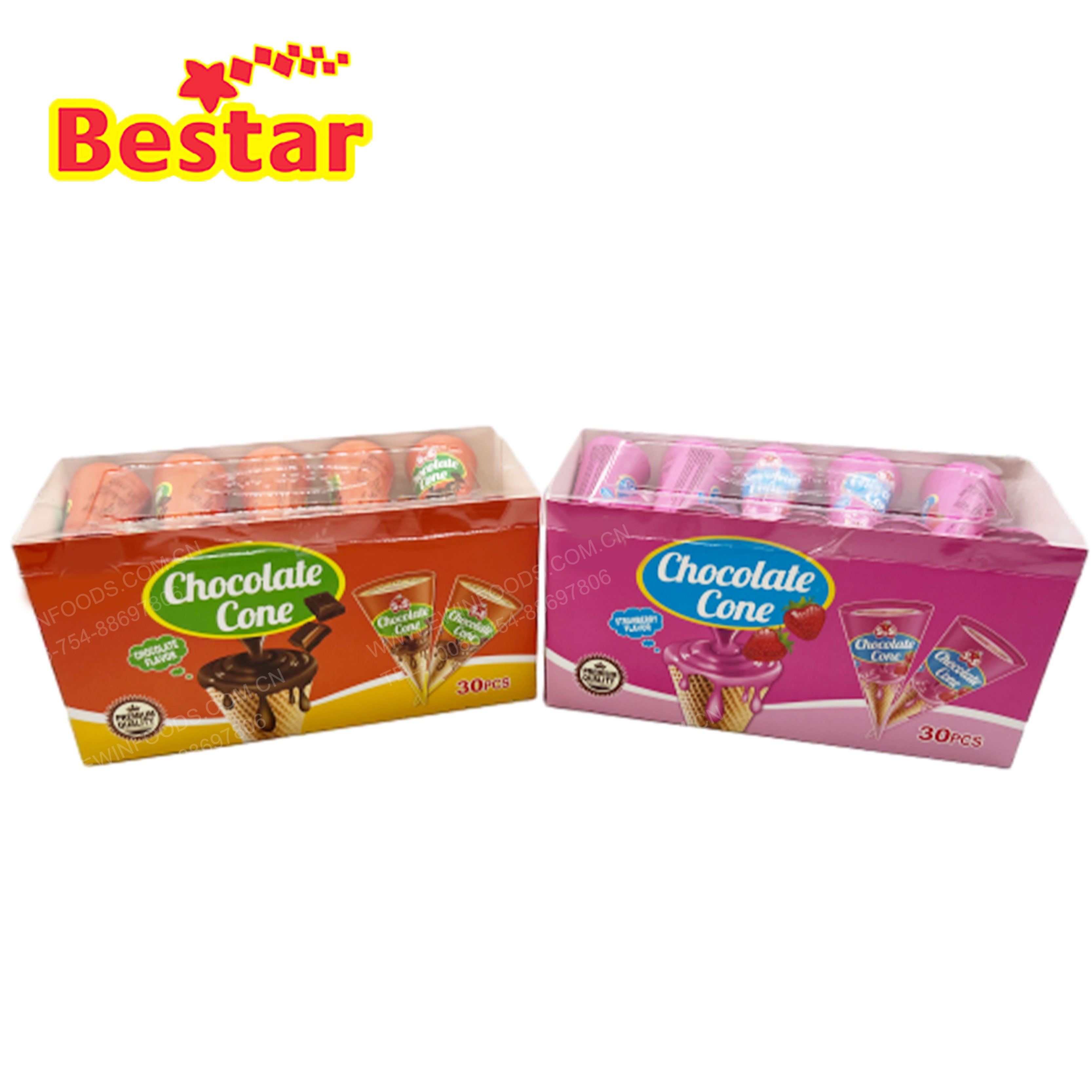 OEM Candy manufacturers Chocolates biscuit crispy ice cream cone chocolate jam with biscuit for kids