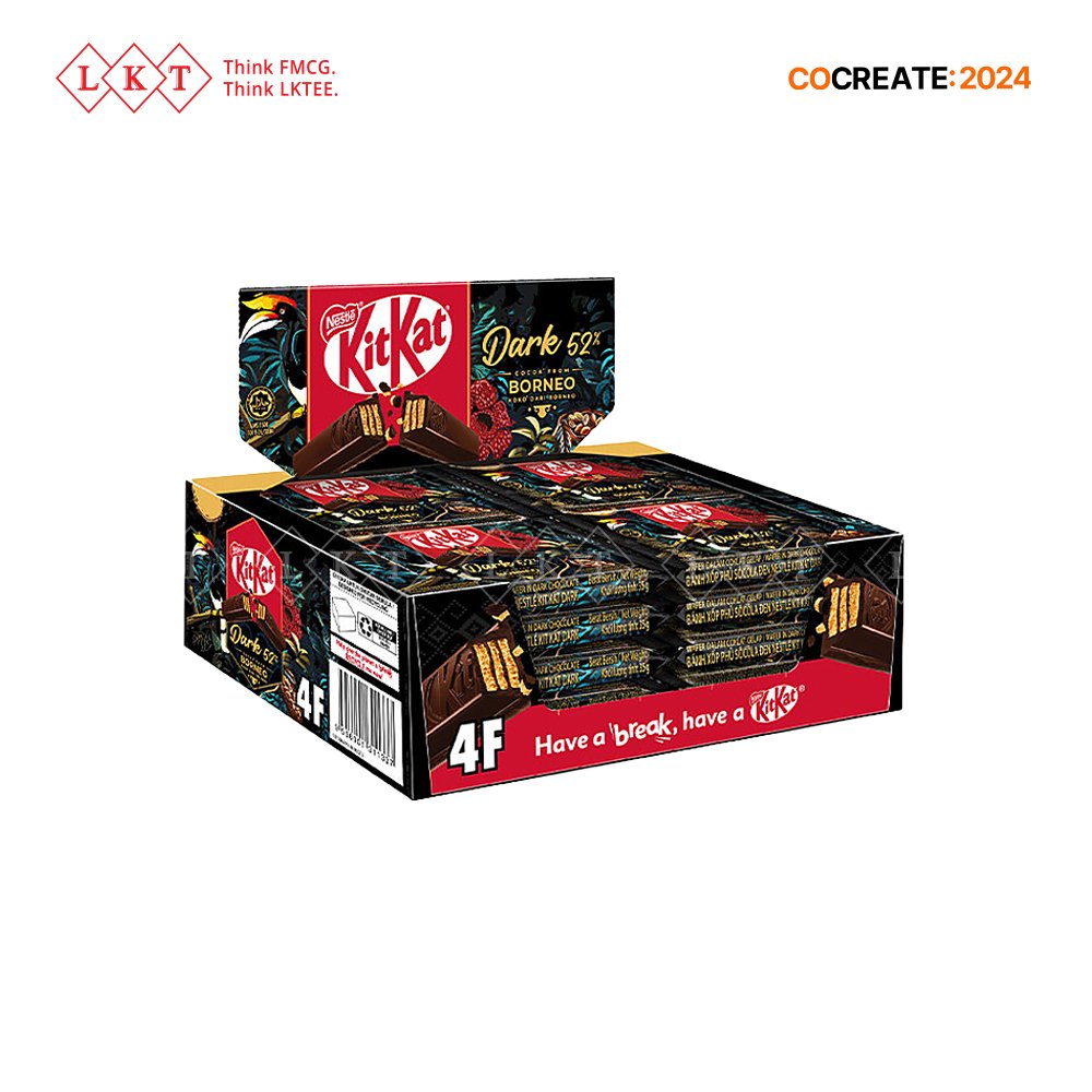 Kit Kat Dark Borneo 17G 8's Dark Chocolate Exotic Snacks Candy Protein Bar Malaysia Direct Factory Wholesale Export