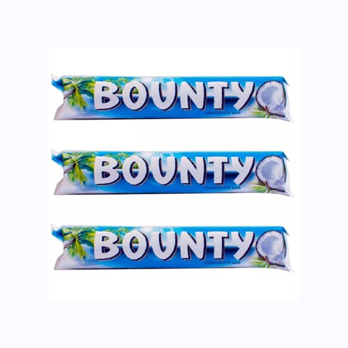 Boun-ty Coconut Chocolate 57 Gr Bar Vacuum Pack 0.057 Kg with 12 Months Shelf Life