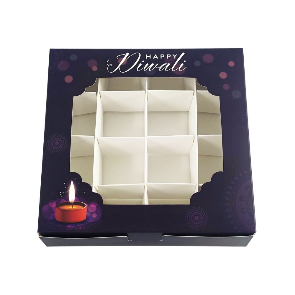 Wholesale unique paper gift box with divider and clear heart shape window for packaging macarons chocolate candy diwali sweet
