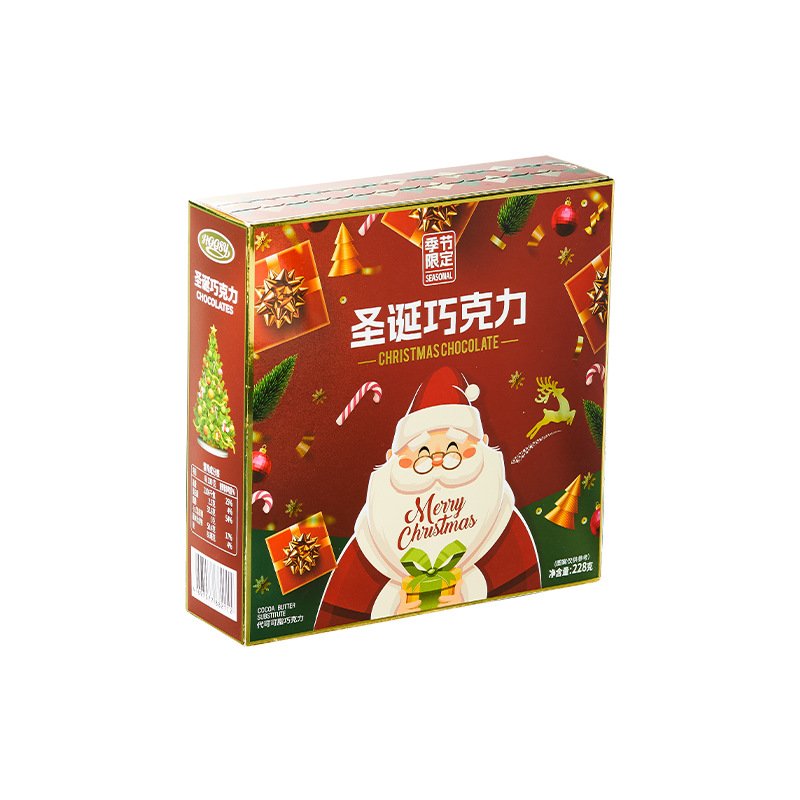 Wholesale chocolate 400g exotic snacks food merry Christmas gift chocolate candy sugar