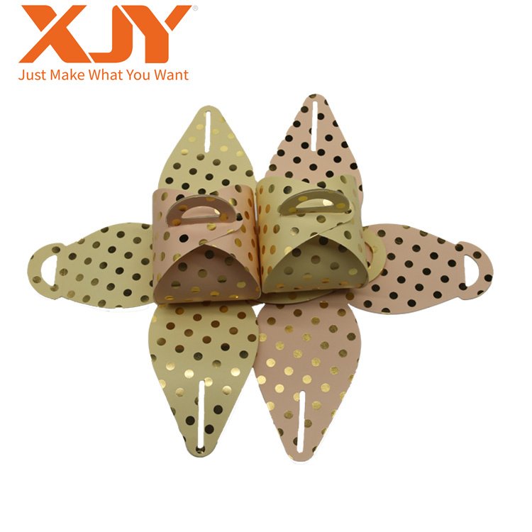 XJY hot stamping Small Luxury Party Invitation Dessert Sweet Packaging Wedding Gift Candy Chocolate Box With Ribbon