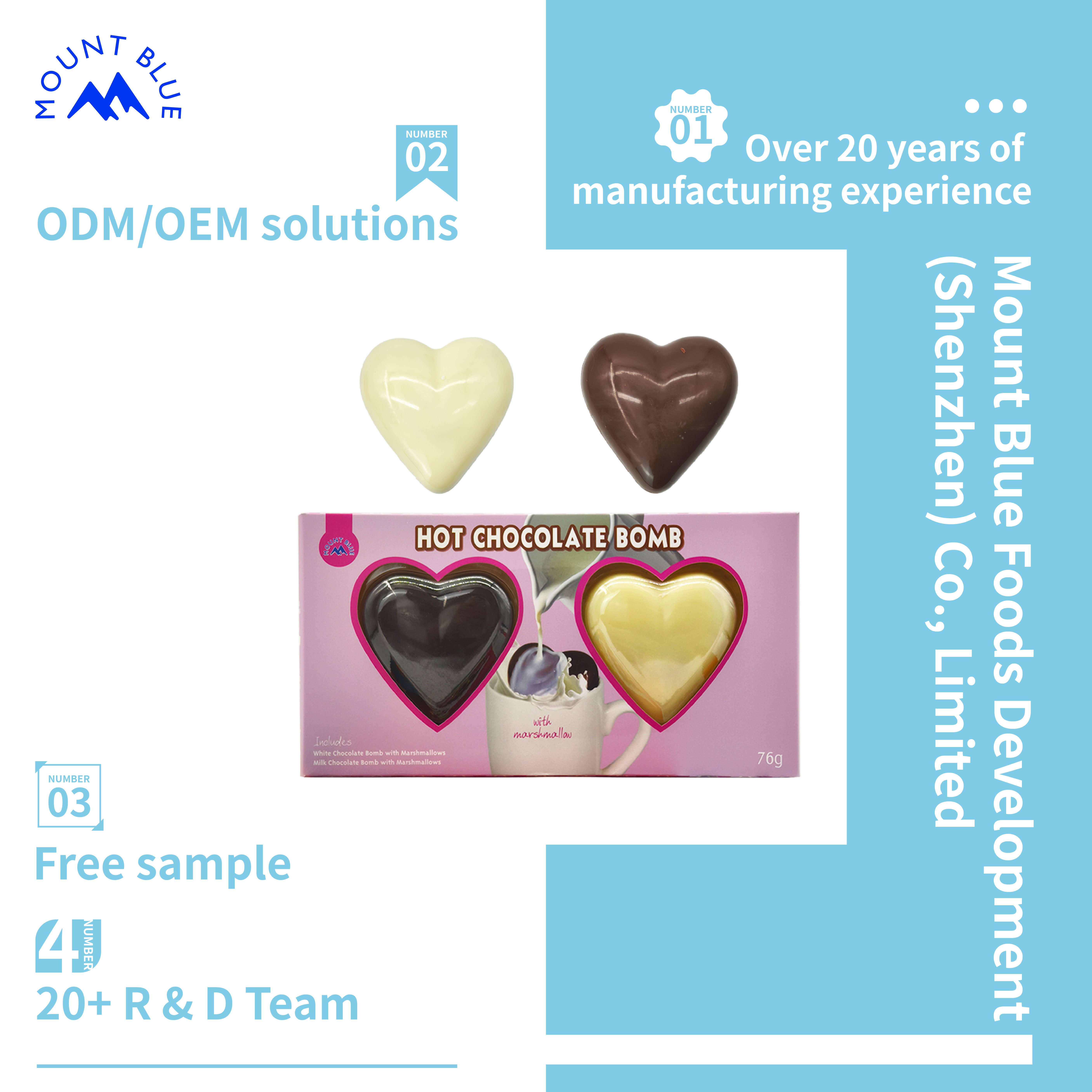 Wholesale Hot Chocolate in Heart Design Sweet Delicious Chocolate Food