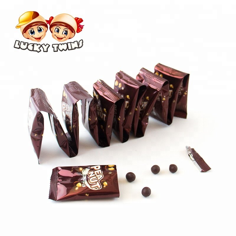 wholesale halal choco custom children candy nutties cho cho filled praline peanut chocolate balls