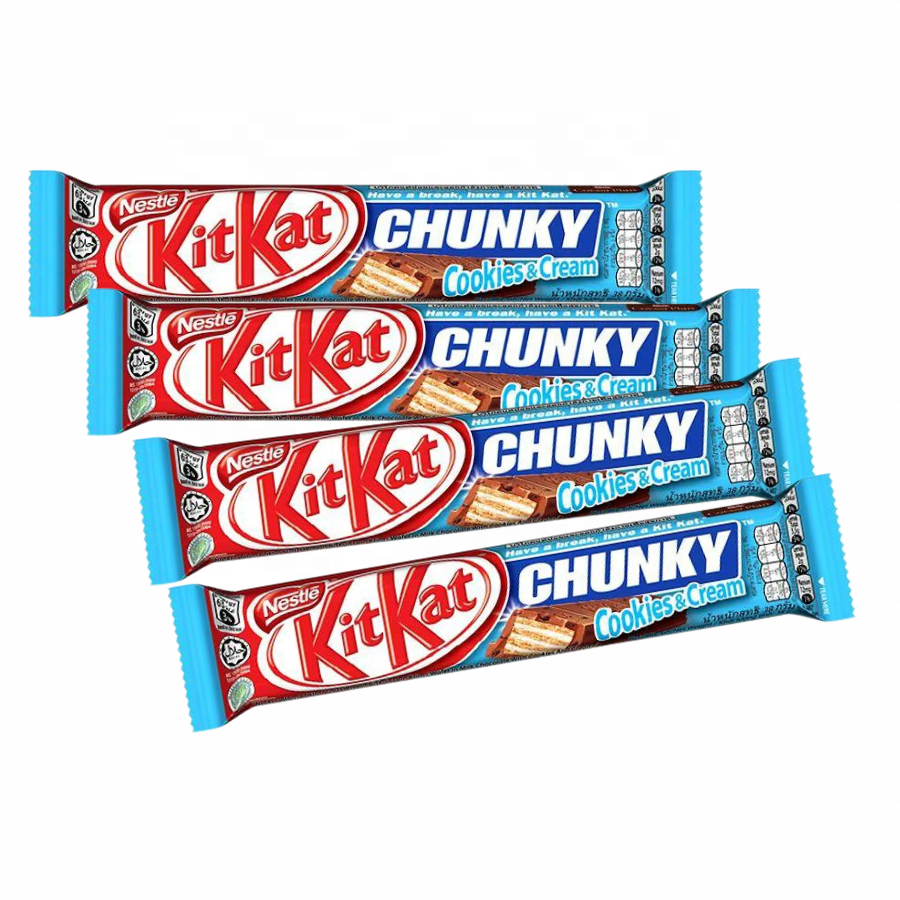 KitKat Cookie & Cream Chunky 38g Flavors Wafer Dark Mike Kitkat Chocolate Wholesale