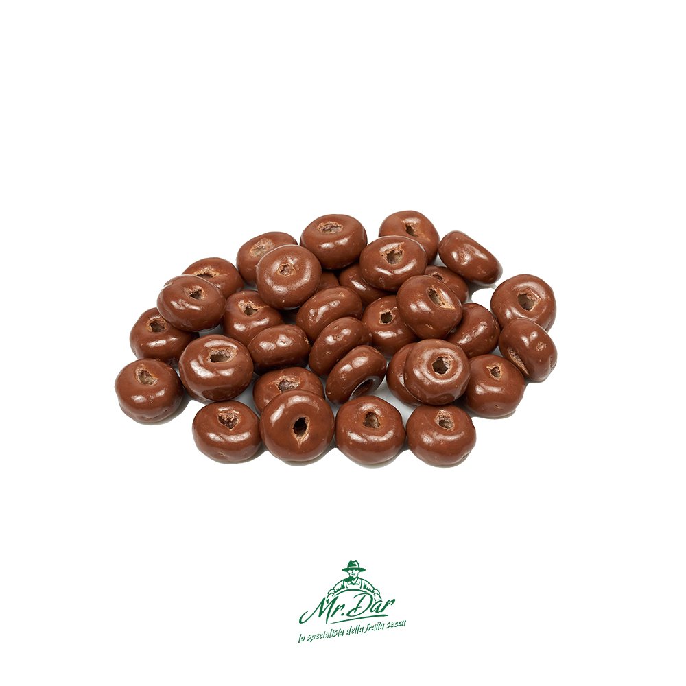 Wholesale 10 kg Industrial Use Cream Honey Rings Tasty Milk Chocolate Coated Biscuit and Nut Bars with Candy Ready-to-Sell