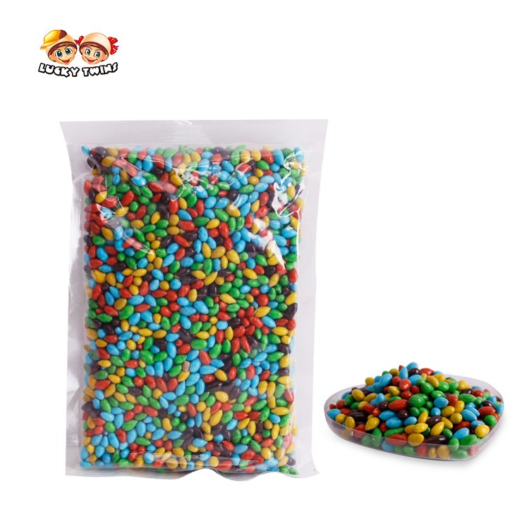 Chocolate candy colorful nut chocolate wholesale custom chocolate bean for snack