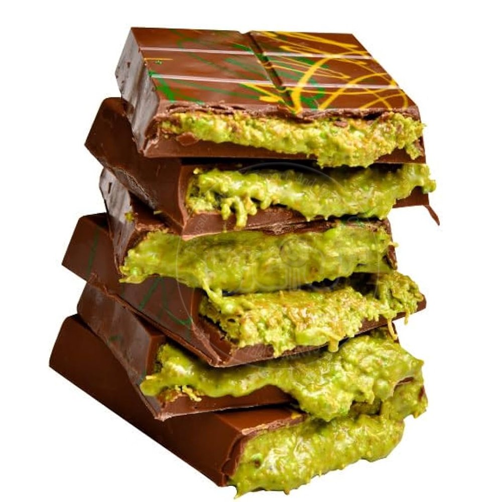 OEM Factory Wholesale Private Label 70g/40gHalal exotic Handmade Crisp Dubai Famous Pistachio Chocolate