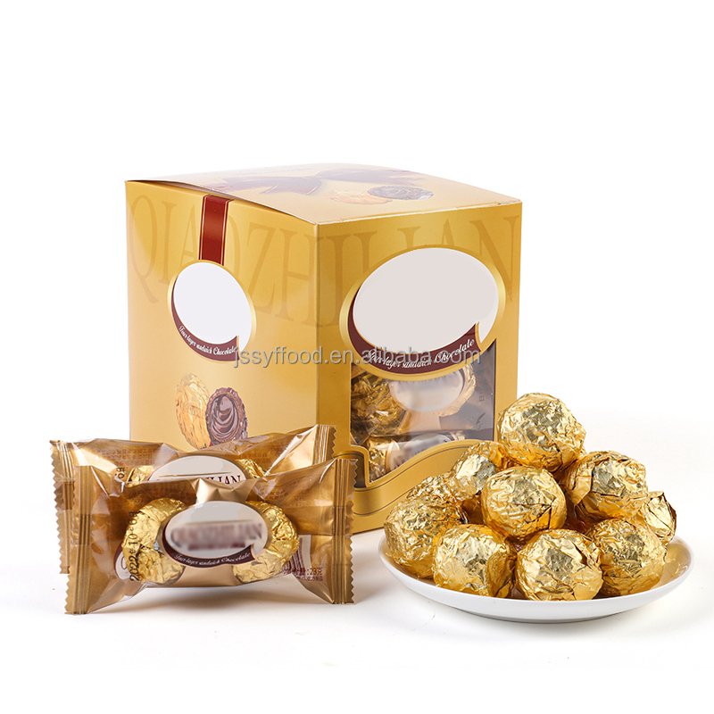 Chocolate Factory Wholesale Palmin Chocolate Spread With Hazelnut Nuts Filled Golden Chocolate Wafer Ball