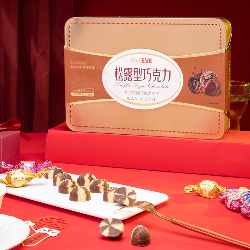 wholesale Truffle chocolate 388g exotic snacks food candy sugar Christmas gift Truffles chocolate