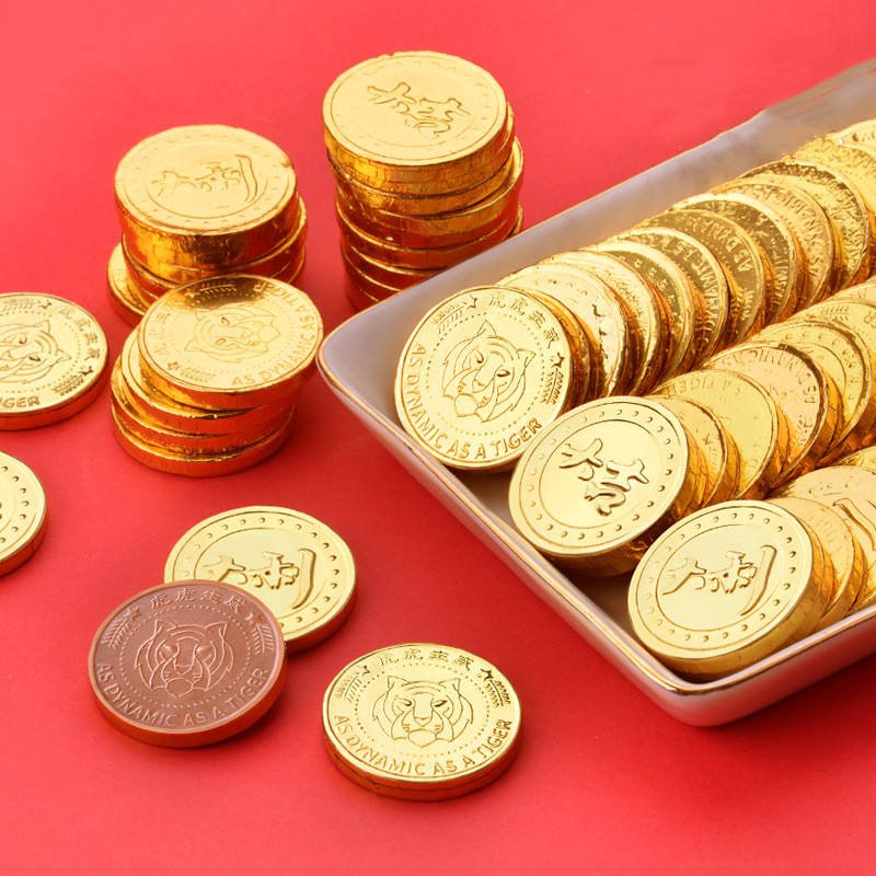 wholesale factory chocolate tray halal sweet children snacks pure cocoa butter gold chocolate candy