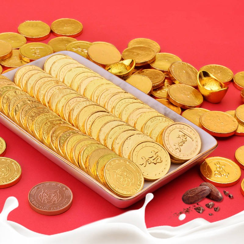 wholesale factory chocolate tray halal sweet children snacks pure cocoa butter gold chocolate candy