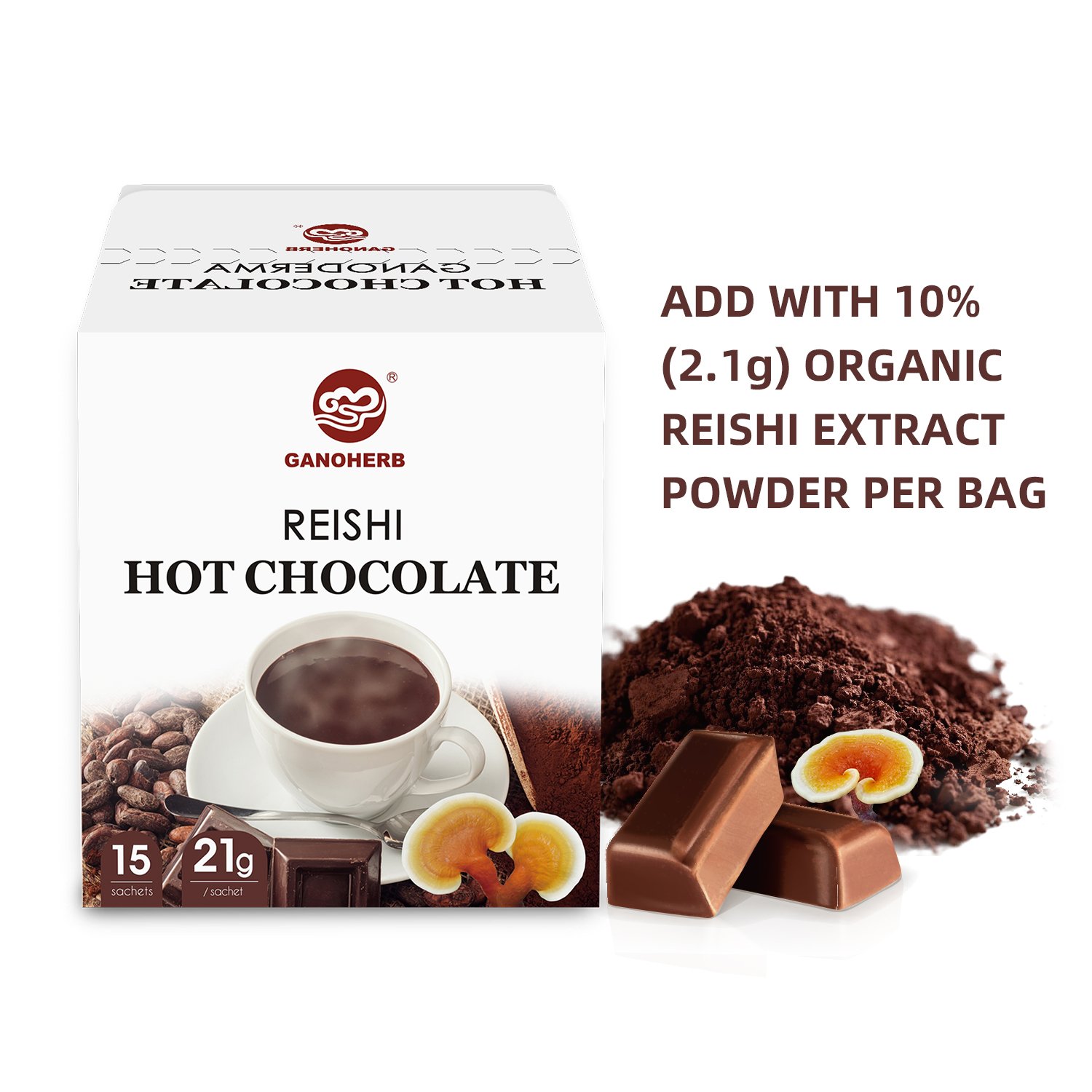 Wholesale CHinaHerbal Mushroom instant Coffee with Hot chocolate mushroom coffees with Reishi mushroom ganoderma extract powder