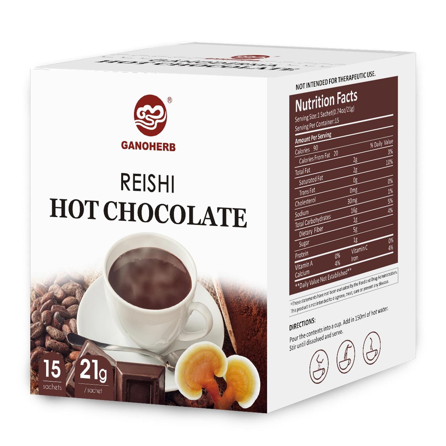 Wholesale CHinaHerbal Mushroom instant Coffee with Hot chocolate mushroom coffees with Reishi mushroom ganoderma extract powder