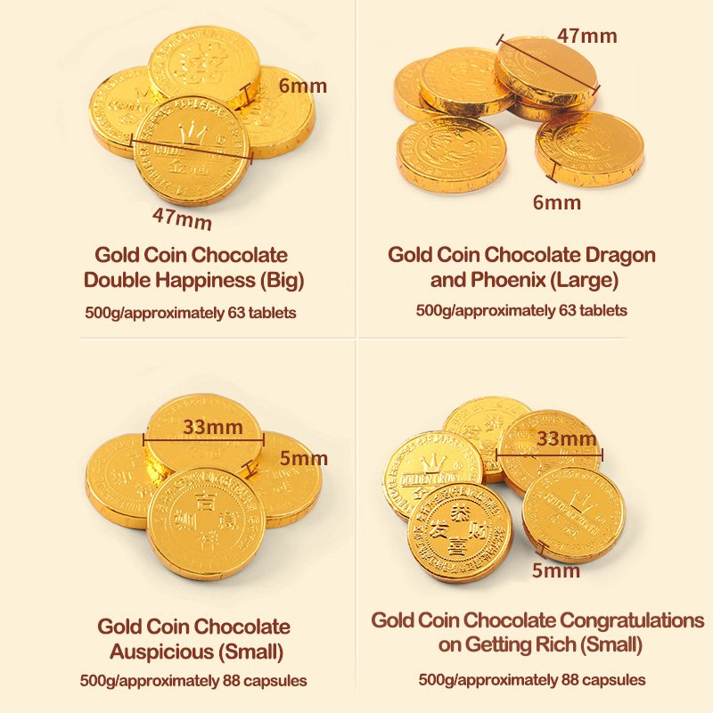 wholesale of shaped chocolate and candy coin chocolate qian candy