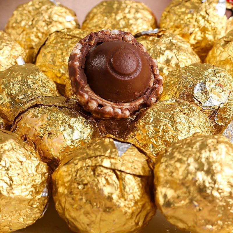 HACCP/BRC Certificate Halal Yummy Palmin Crispy Hazelnut Golden Chocolate Wafer Ball Snacks Candy Wholesale