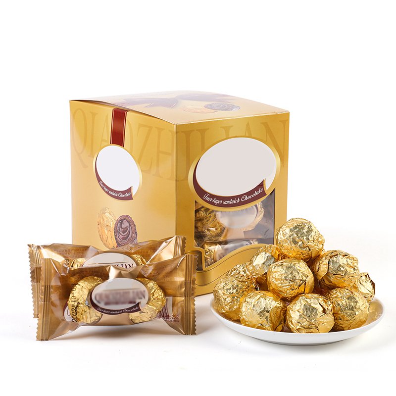 HACCP/BRC Certificate Halal Yummy Palmin Crispy Hazelnut Golden Chocolate Wafer Ball Snacks Candy Wholesale