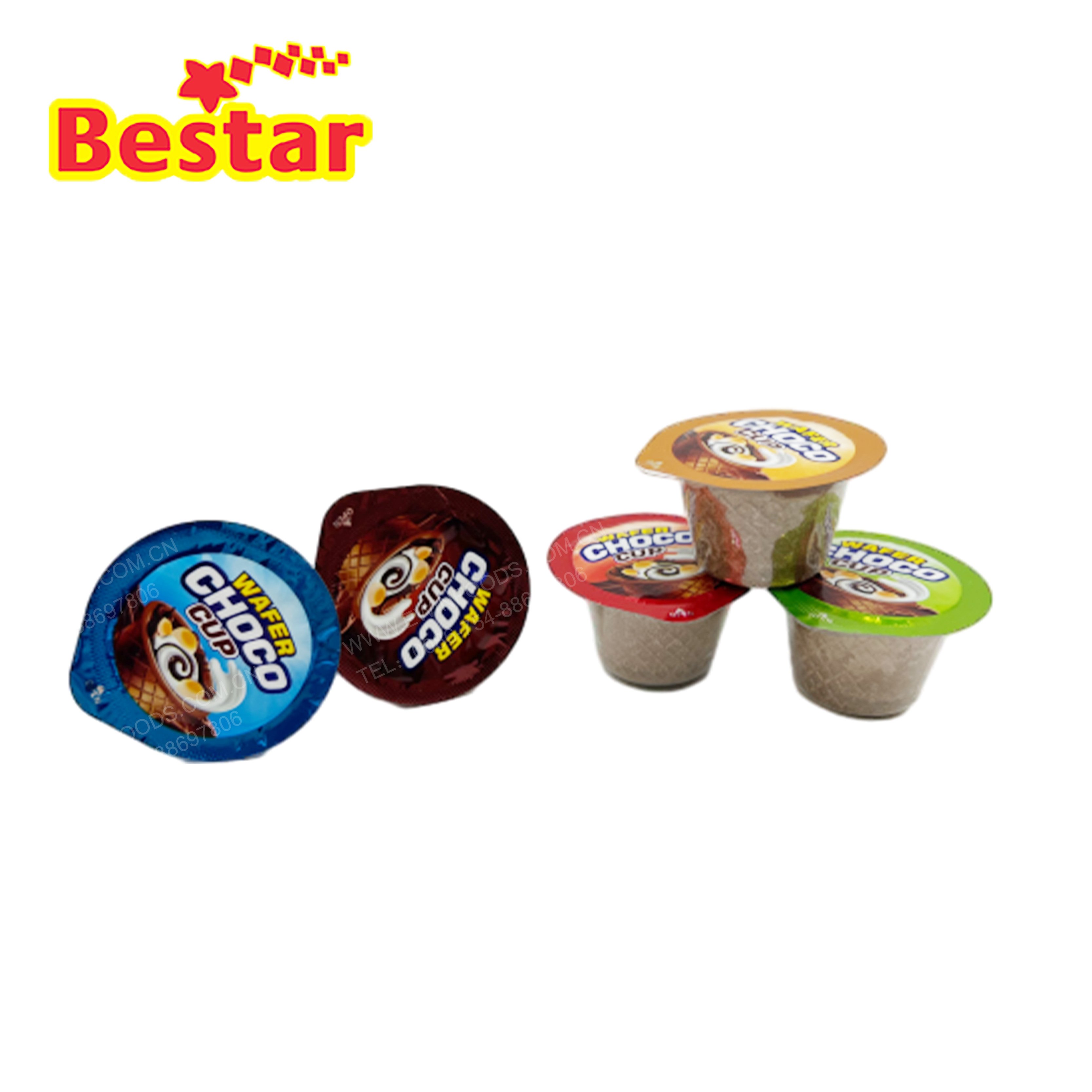 OEM Candy manufacturer snack Halal Chocolate jam with biscuit ball bIscuit cup for kids