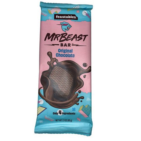 High Quality Feastables MrBeast Milk Chocolate Crunch Bar 60g Mrbeast Chocolate Chocolate Chips Cookie Dough Bulk Order quality