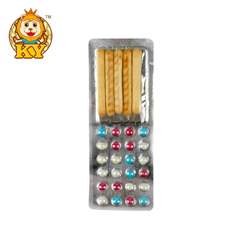Wholesale sweet mini Mix Color Crisp Chocolate Bean with biscuit stick