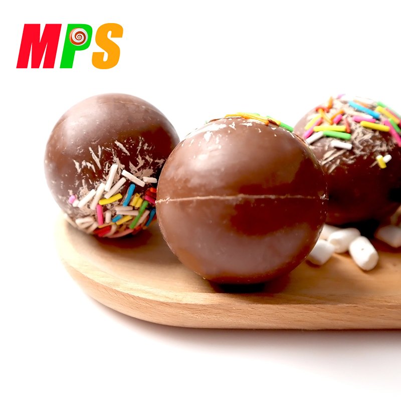 Valentine's Day Hot Chocolate Bombs Solid Form Ball Fudge Caramel Cocoa with Marshmallows Jam Nuts