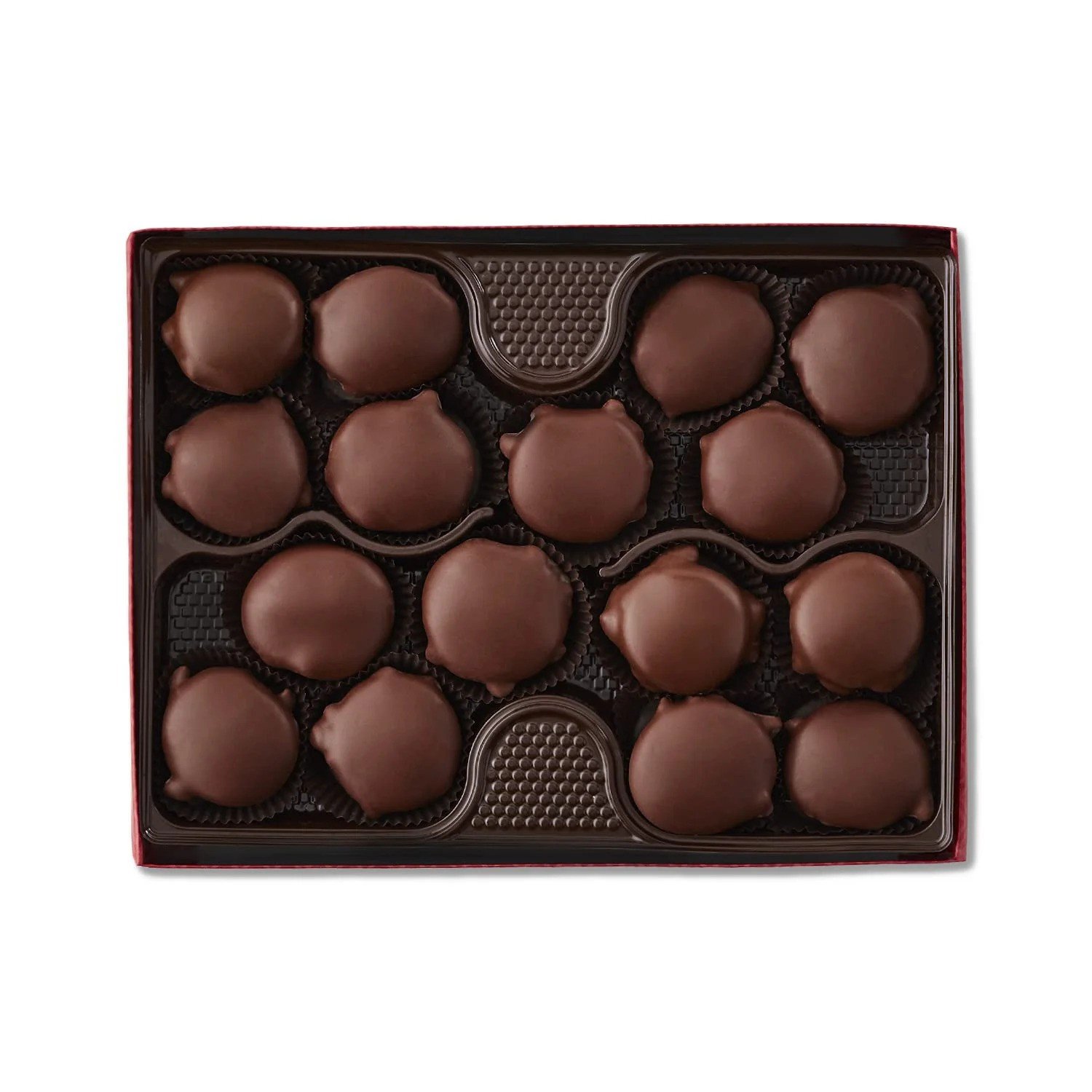 Wholesale Premium Quality 14 oz Fannie May Pixies Milk Chocolate Covered Caramel Pecans Chocolate Candy Gift Box Biscuit