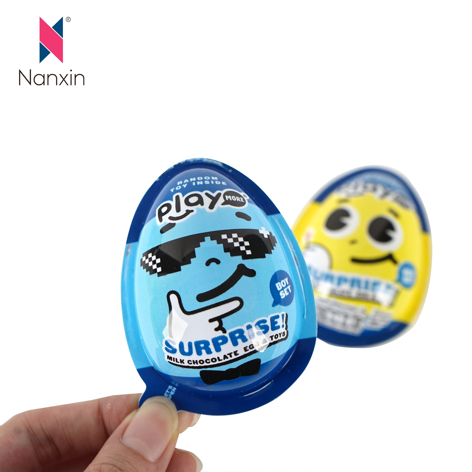OEM Factory Custom Printed Chocolate Joy Egg Kinder Surprise Egg Shaped Blister PVC Sheet Packaging Film