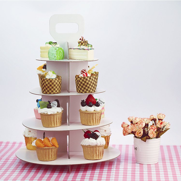 Hot Sale Multi-layer Disposable Cake Pop Stand for Chocolate Cake Torta Cake Packaging Dessert White Cupcake Box