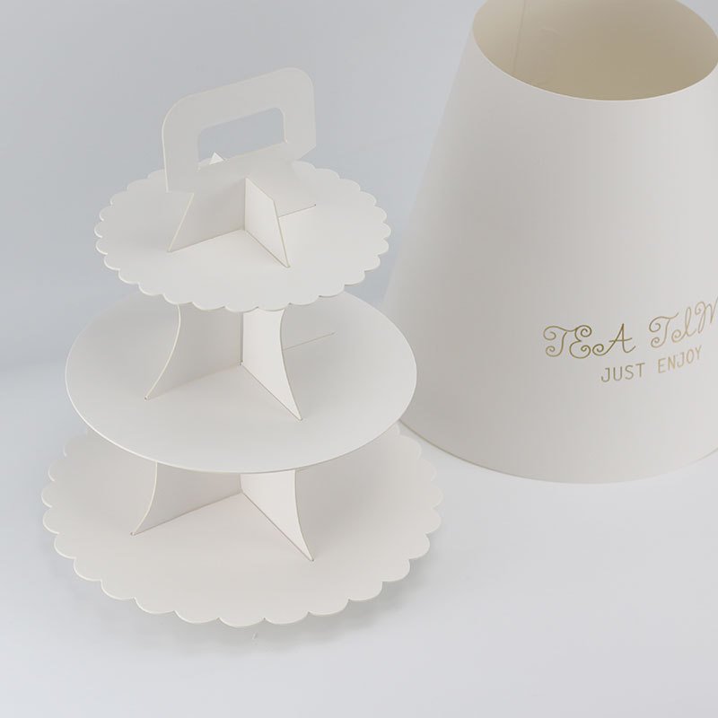 Hot Sale Multi-layer Disposable Cake Pop Stand for Chocolate Cake Torta Cake Packaging Dessert White Cupcake Box