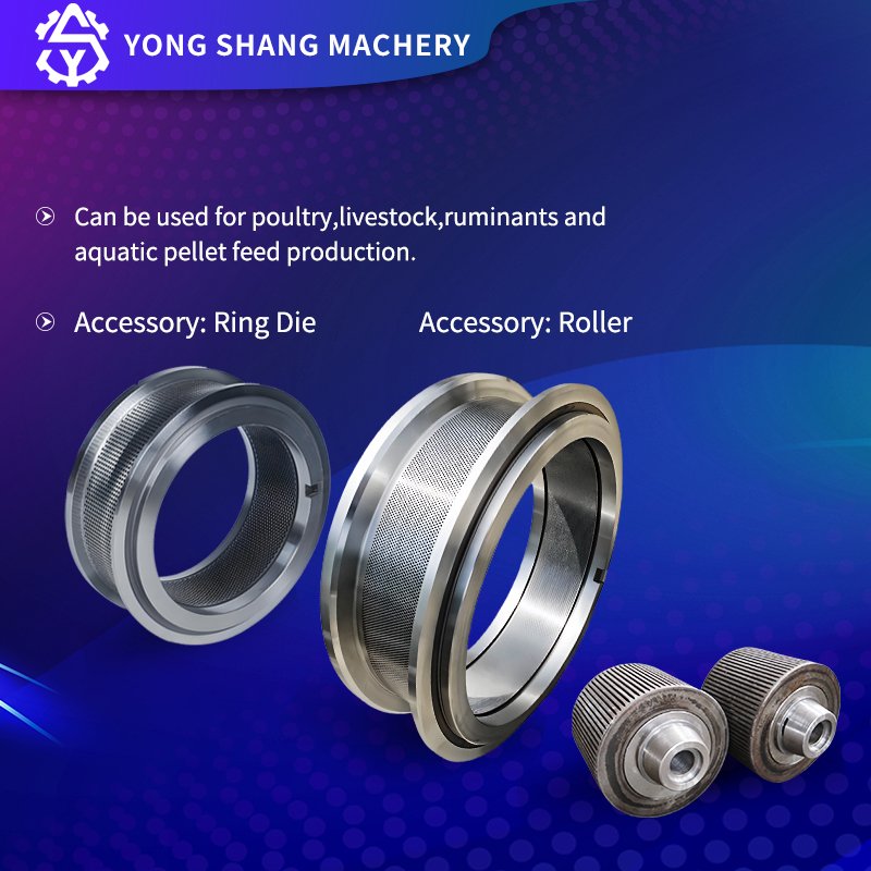 YS High-efficiency Chicken Duck Animal Feed Granulator Pellet Mill Ring Mold Granulator Feed Pellet Mill