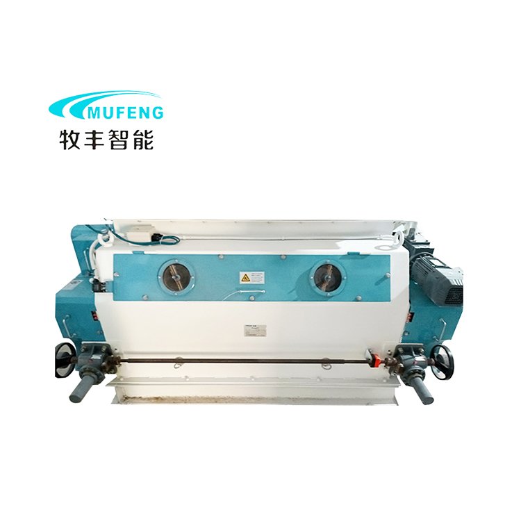 Animal pellet feed mill machine with 3 head roller feed crumble machine